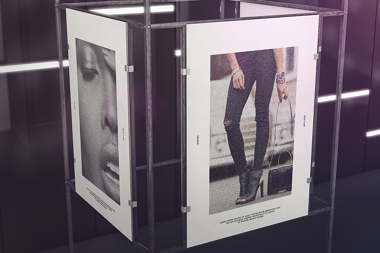 时尚广告海报展位样机 mockup4 组插图2