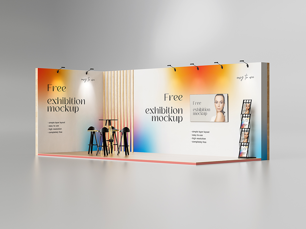 高质感品牌活动展位样机 mockup3 组插图2