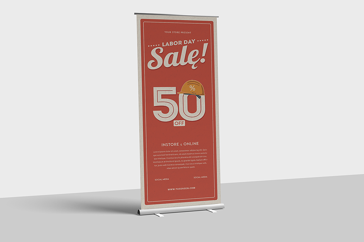 高质感易拉宝样机mockup4组插图2