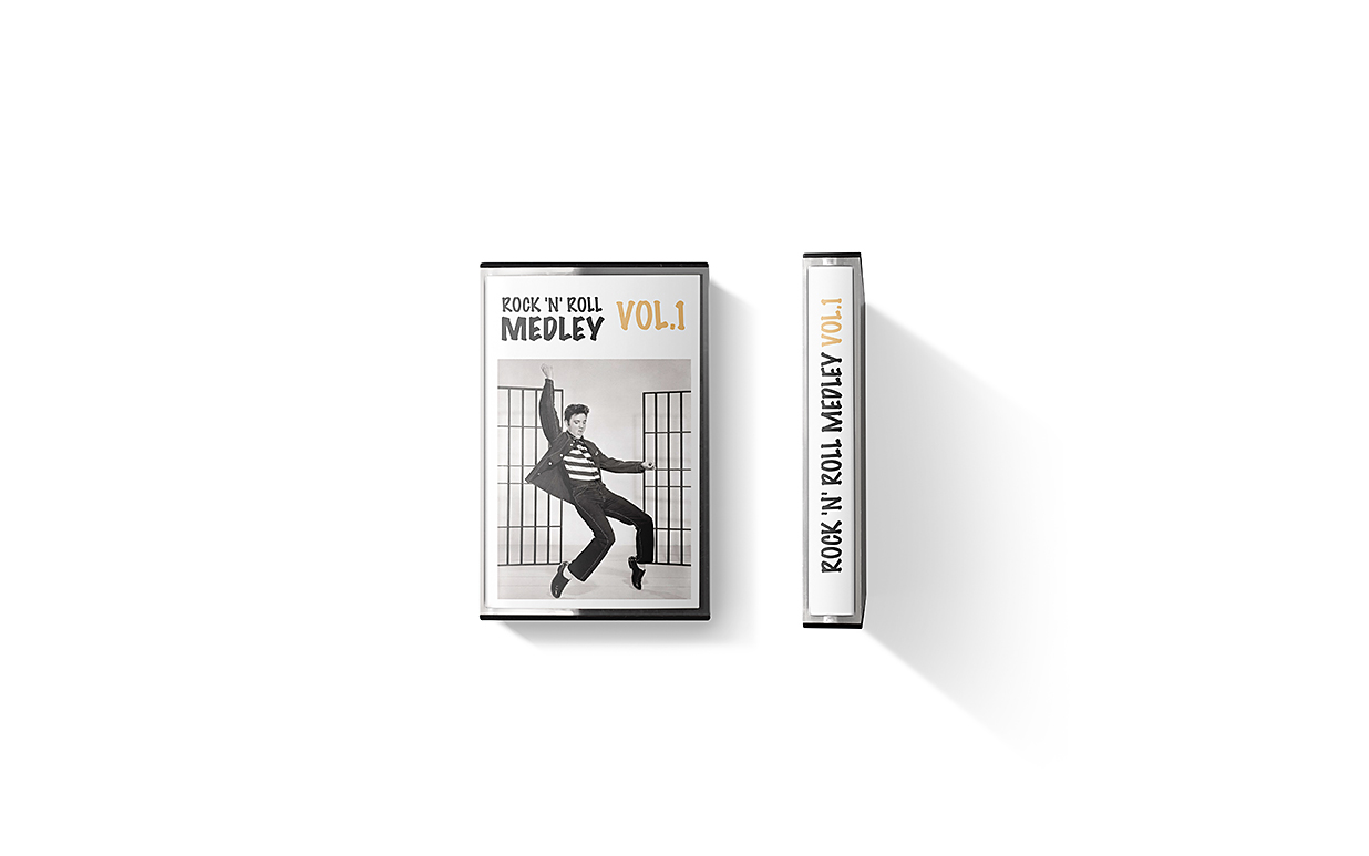 复古盒式音乐磁带卡带样机mockup4组插图2