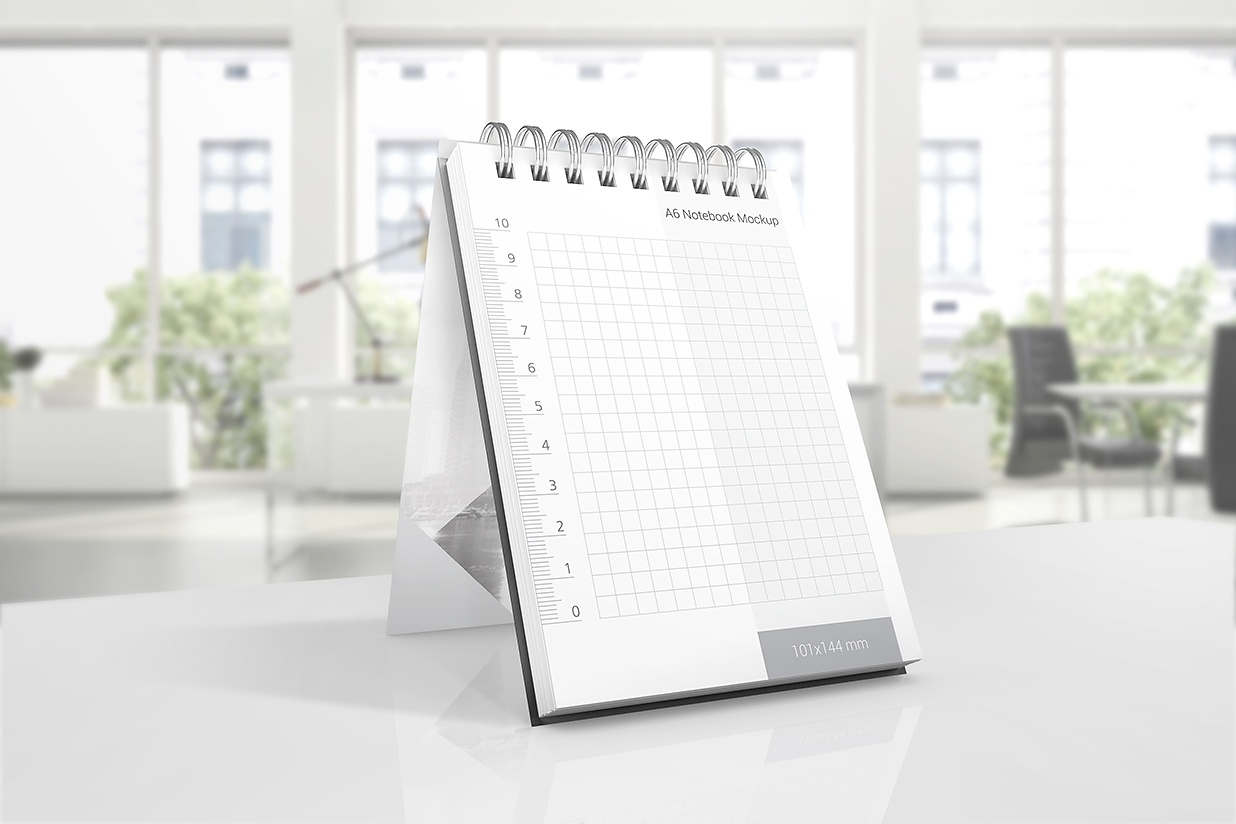 竖版活页线圈笔记本记事本本子样机mockup5组插图2