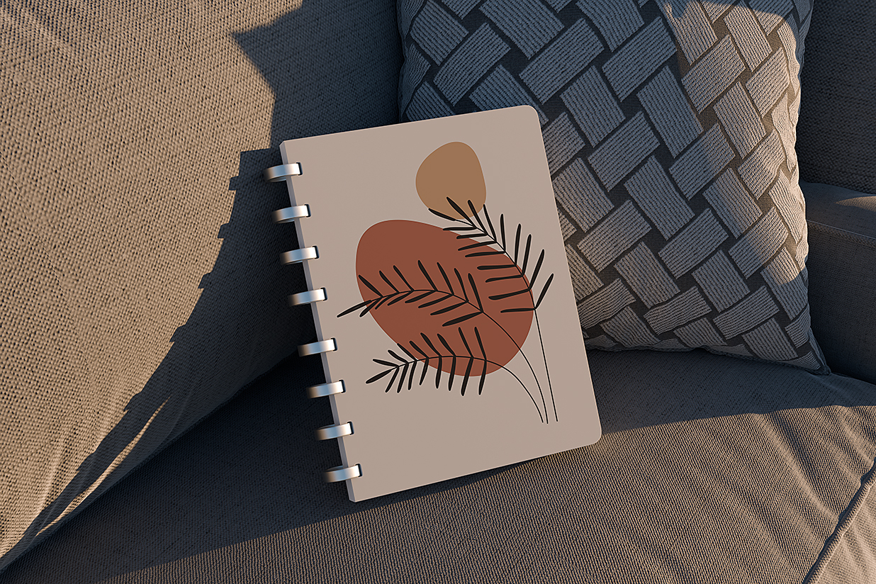 带场景的螺旋线圈笔记本记事本本子样机mockup4组插图2