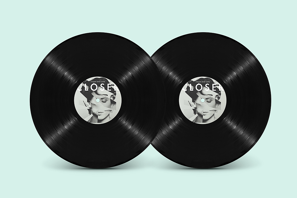 复古黑胶唱片套装样机mockup11组插图2