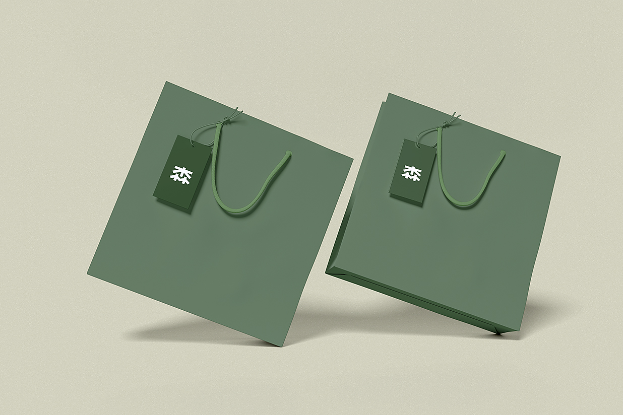 购物袋手提袋纸袋样机mockup4组插图2