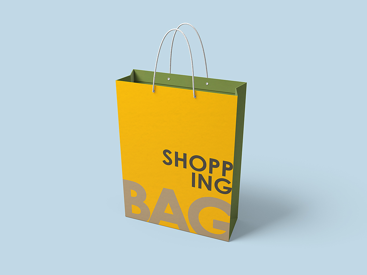 精致的牛皮纸手提袋纸袋样机mockup3组插图2