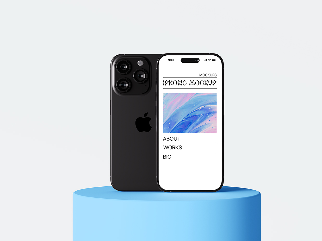 高质感iPhone 15 苹果手机样机mockup5组插图2