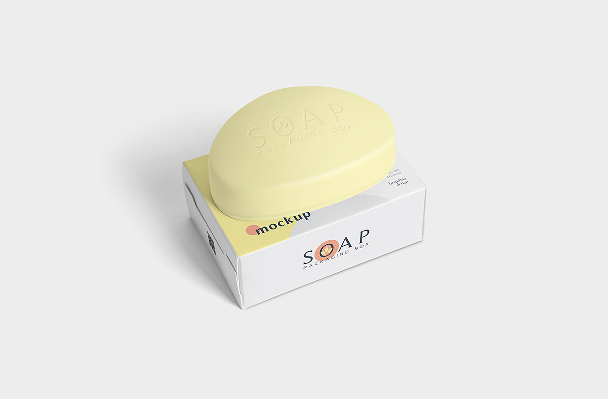 肥皂和肥皂盒包装样机mockup5组插图2