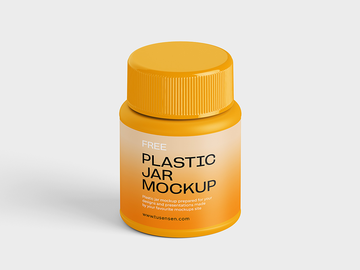 塑料药瓶保健品瓶包装样机mockup4组插图2