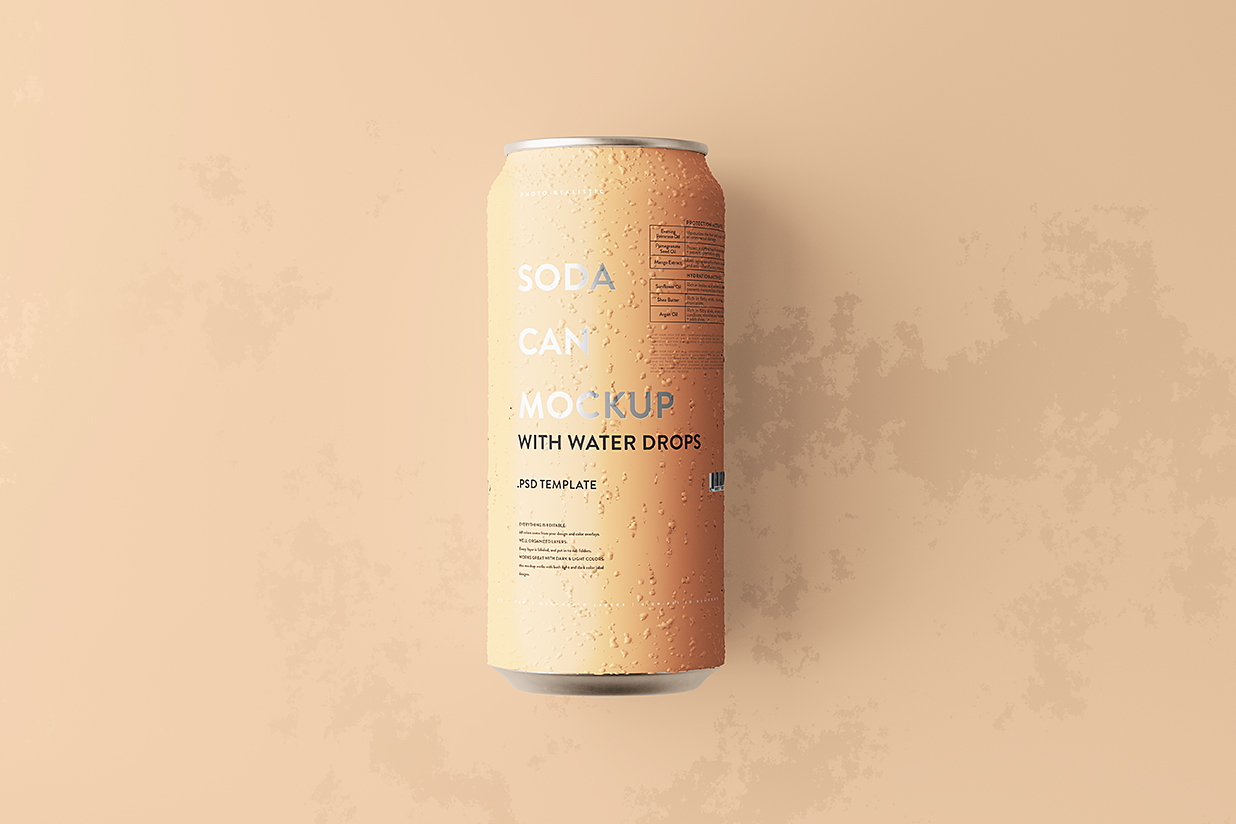 精致的易拉罐饮料罐啤酒罐苏打水罐包装样机mockup5组插图2