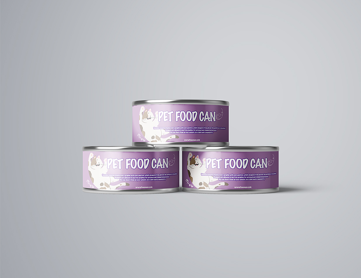 宠物罐头罐子包装样机6组插图2