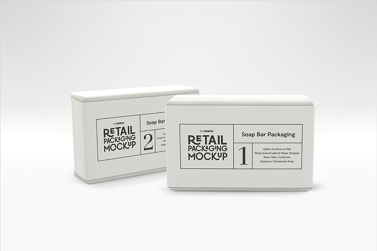 带包装纸的肥皂样机mockup3组插图2
