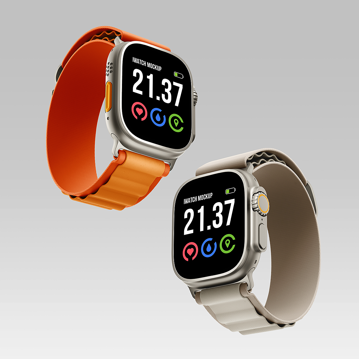 Apple Watch Ultra 苹果手表样机mockup3组插图2
