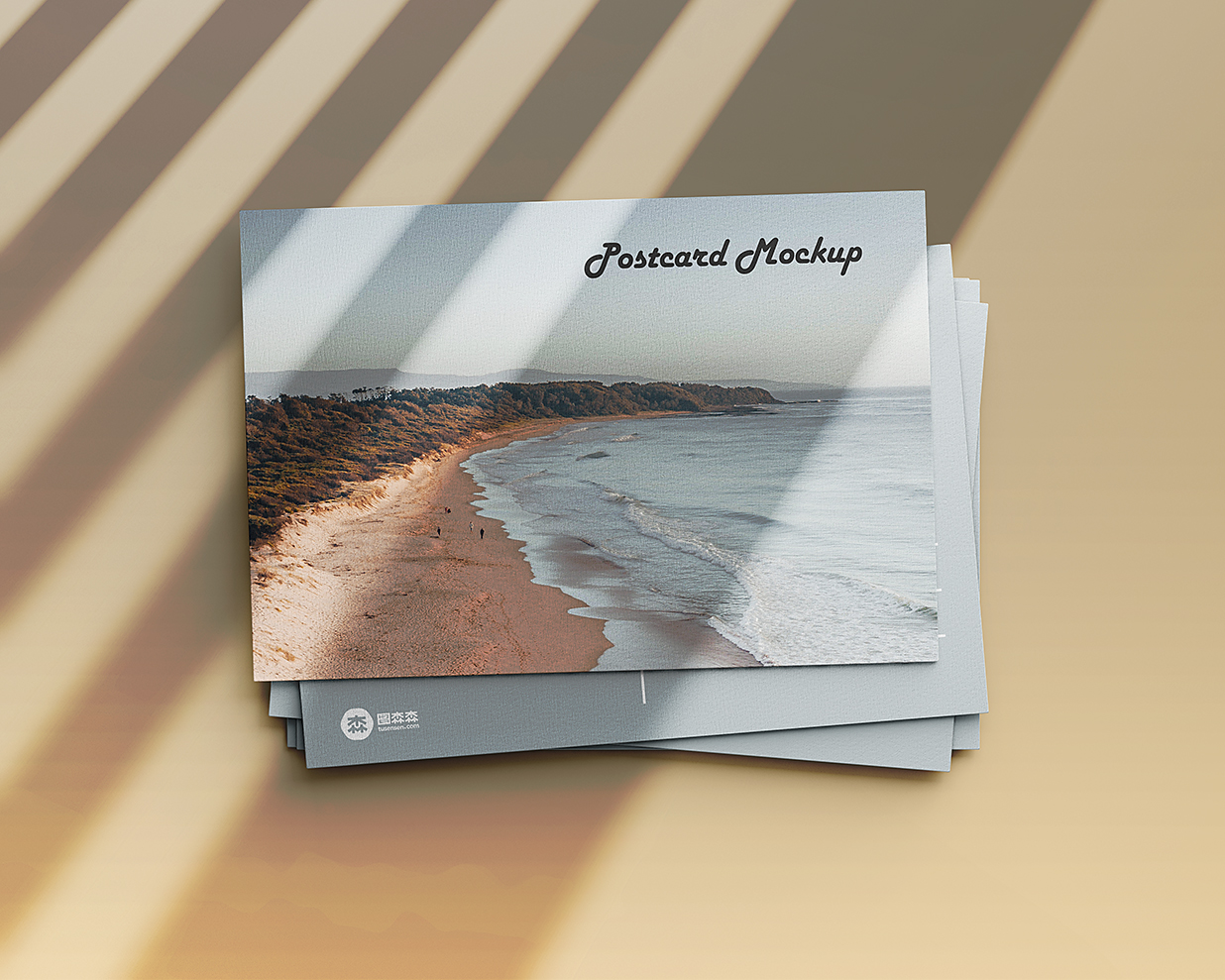 带光影的明信片样机mockup3组插图2