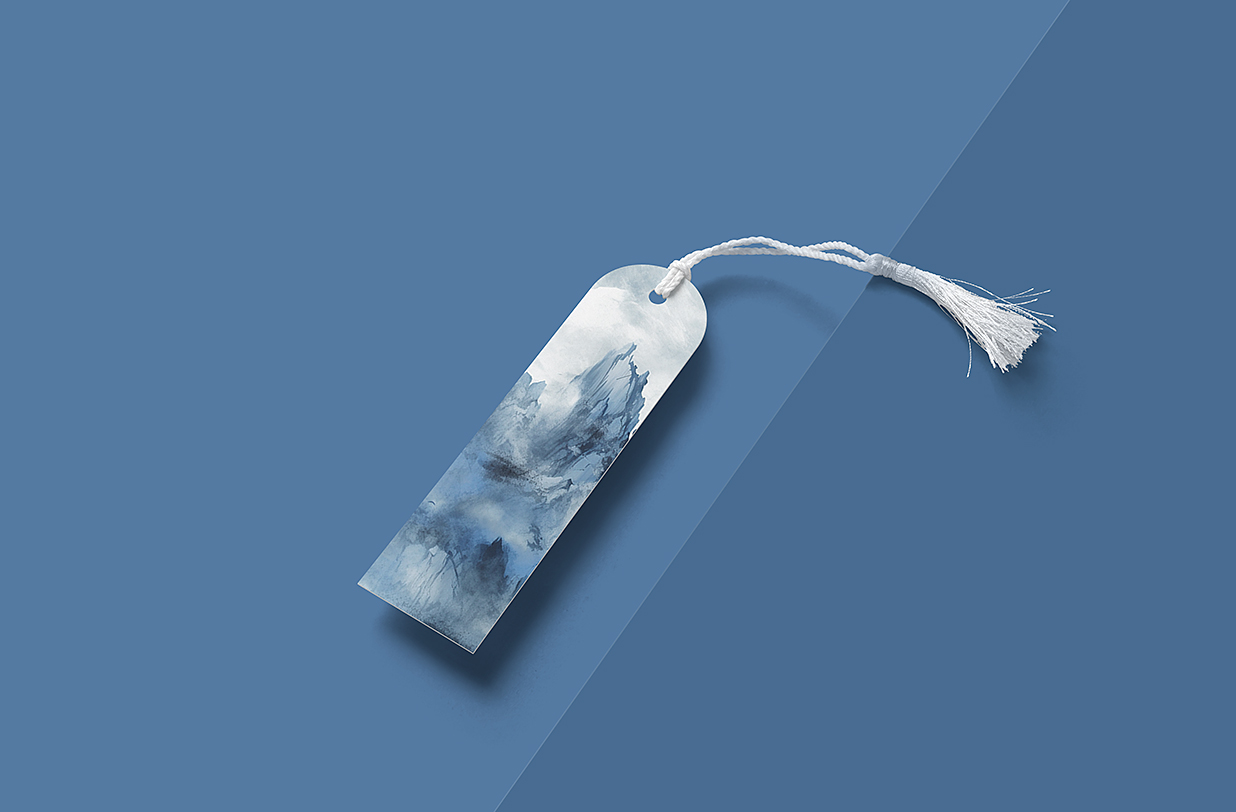 带流苏的书签样机mockup4组插图2