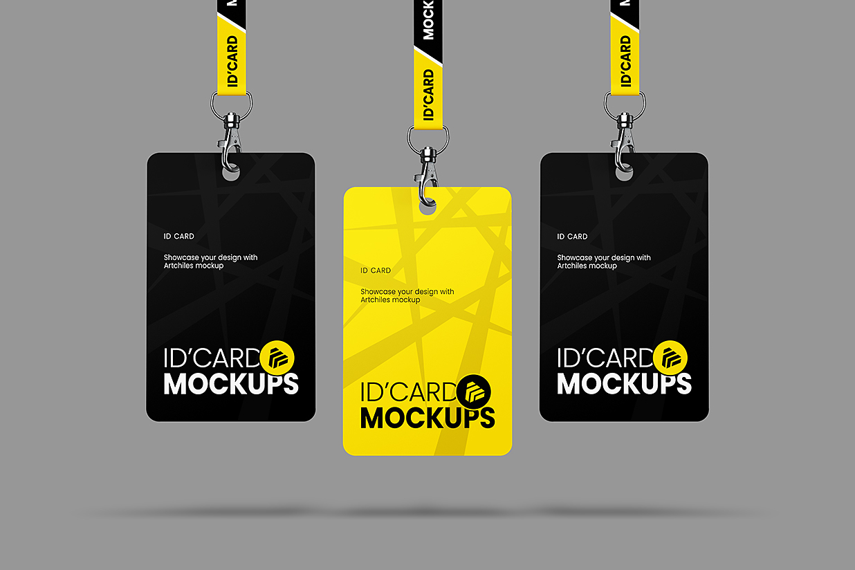 高质感工牌工作证胸牌样机mockup4组插图2