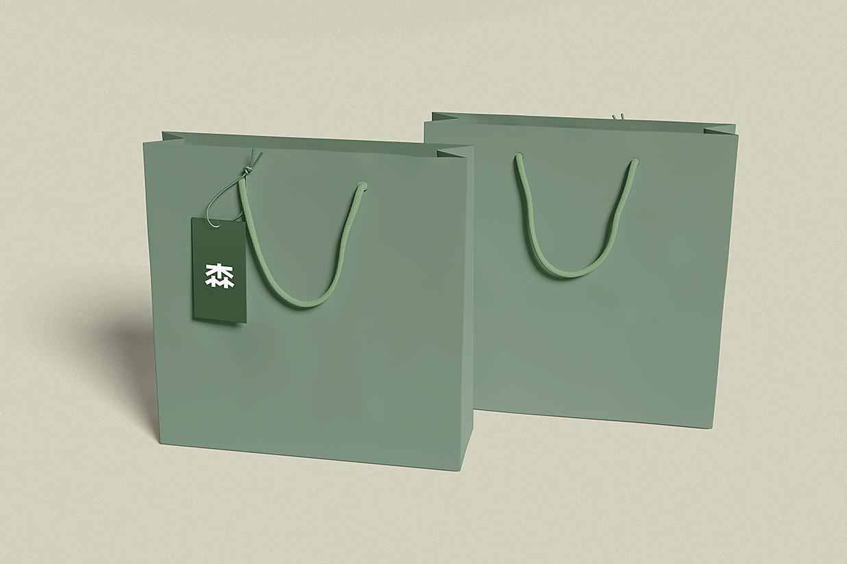 购物袋手提袋纸袋样机mockup4组插图3