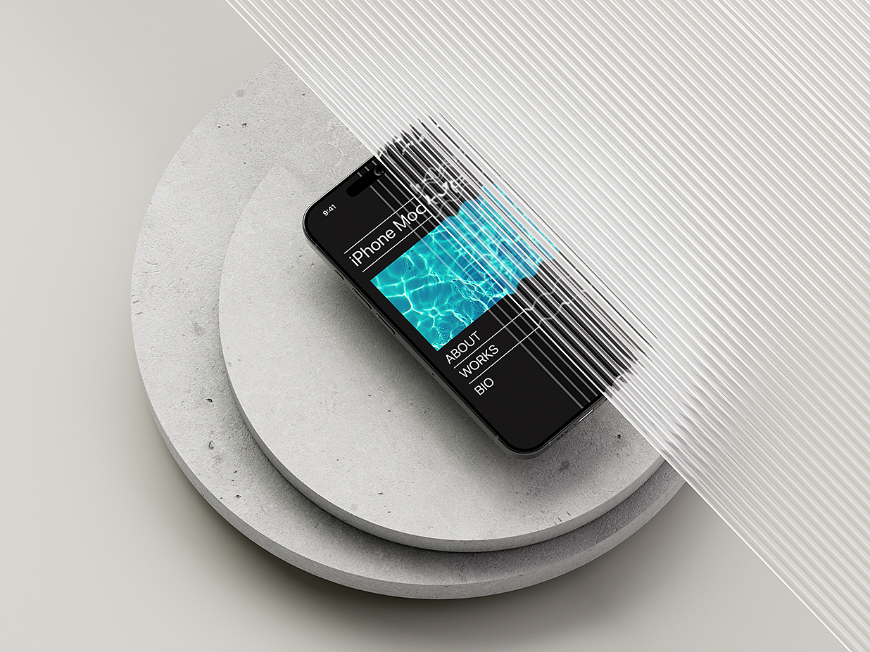 带场景的iPhone 15 苹果手机样机mockup4组插图3