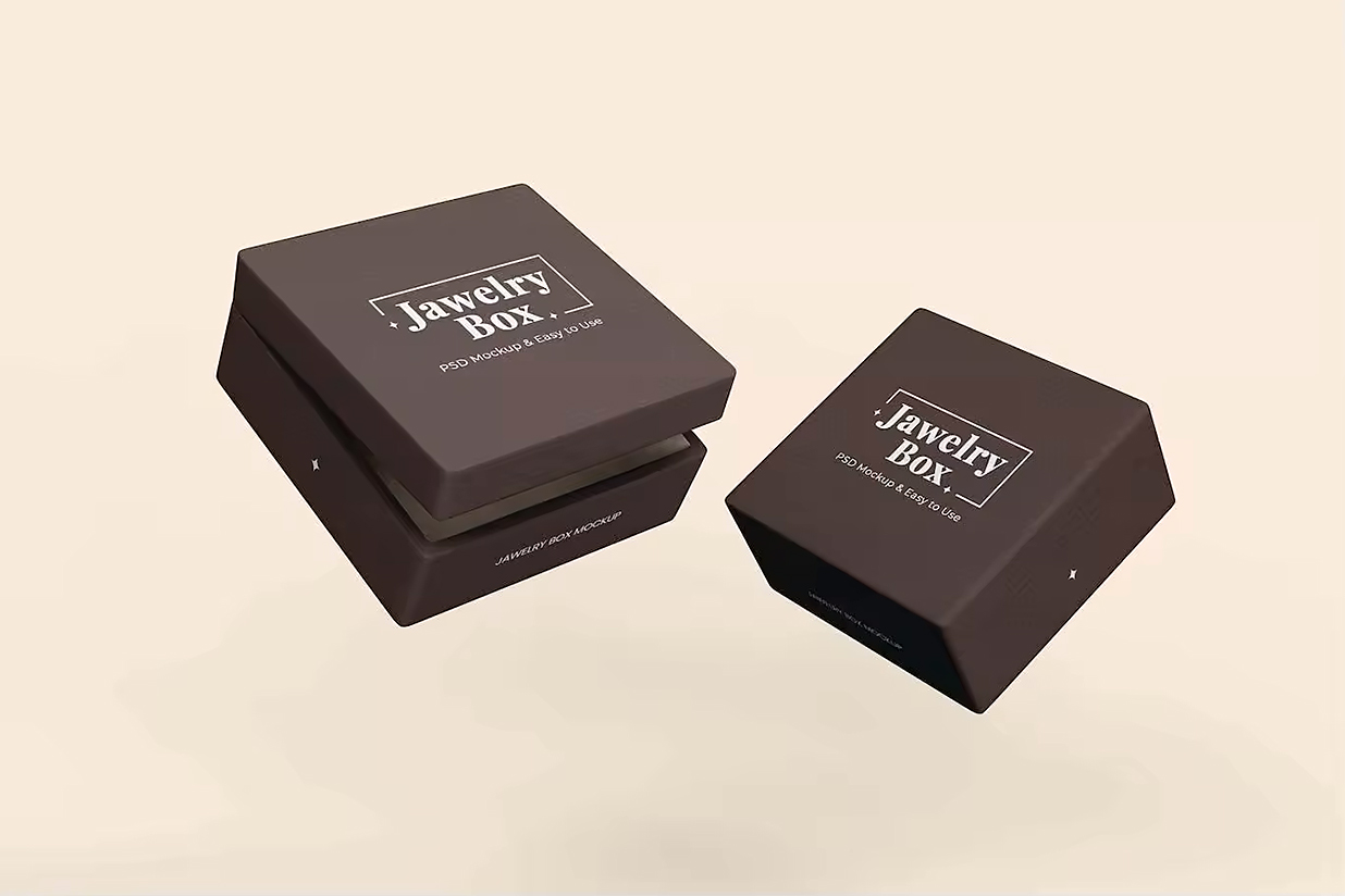 高质感珠宝盒首饰盒包装盒样机mockup5组插图3