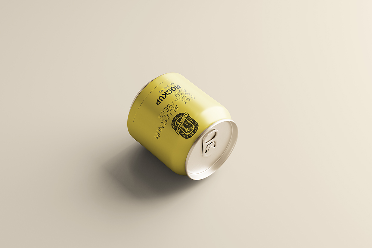 迷你易拉罐饮料罐啤酒罐苏打水罐包装样机mockup5组插图3