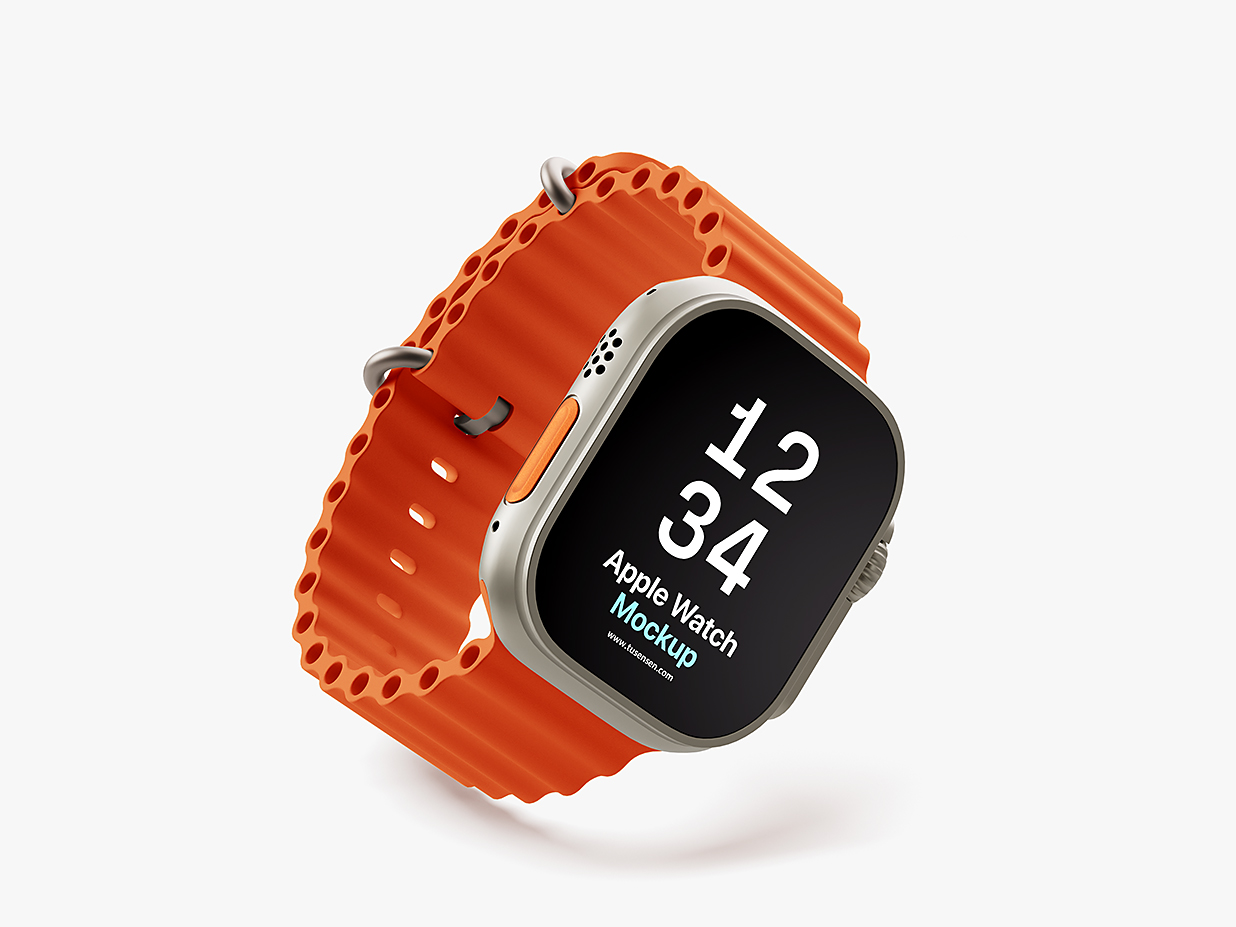 Apple Watch Ultra 苹果手表样机mockup5组插图3