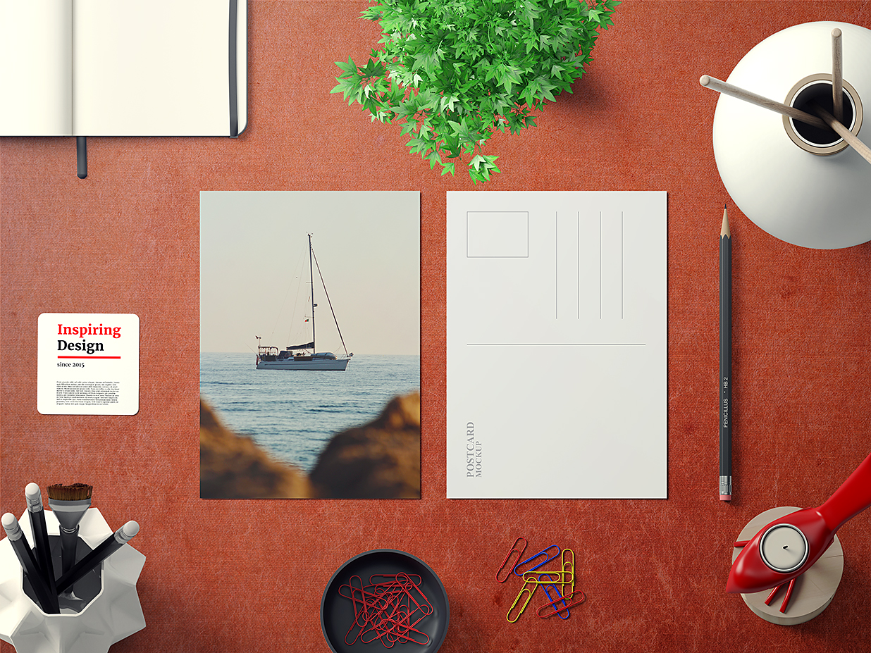 带场景的明信片样机mockup5组插图3