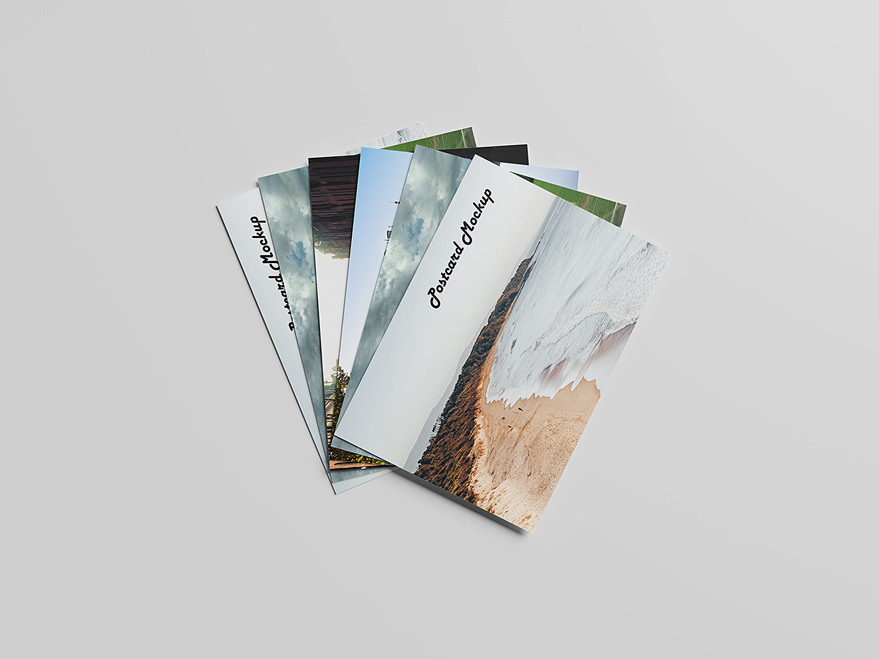 带信封的明信片贺卡样机mockup4组插图3