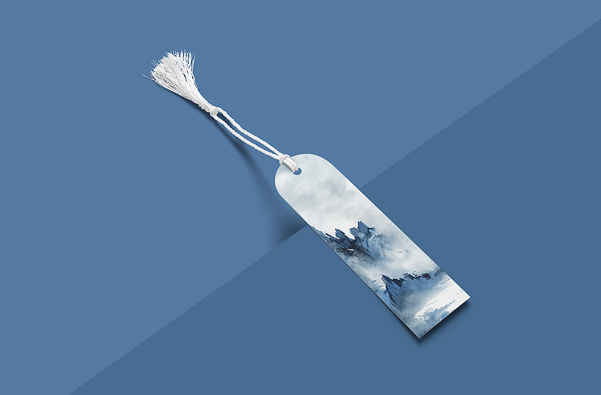 带流苏的书签样机mockup4组插图3