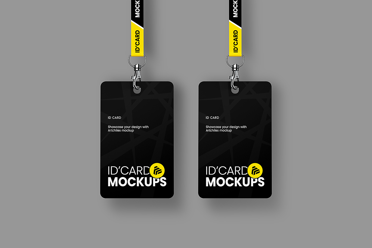 高质感工牌工作证胸牌样机mockup4组插图3