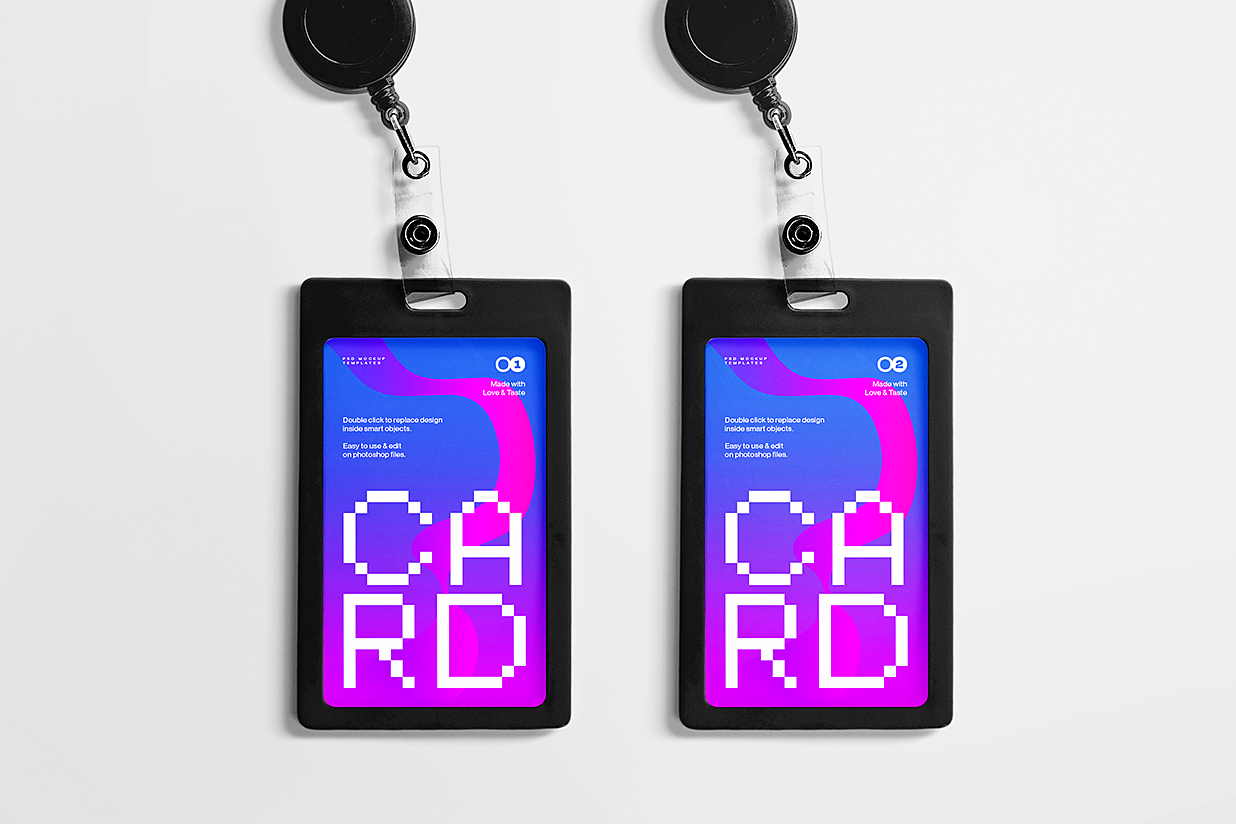 工牌工作证胸牌样机mockup5组插图3