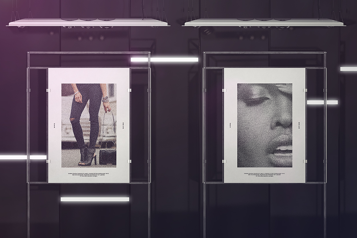 时尚广告海报展位样机 mockup4 组插图3