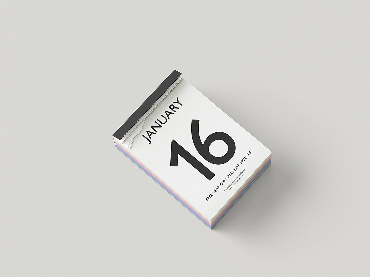 可撕下的挂历日历样机mockup5组插图3