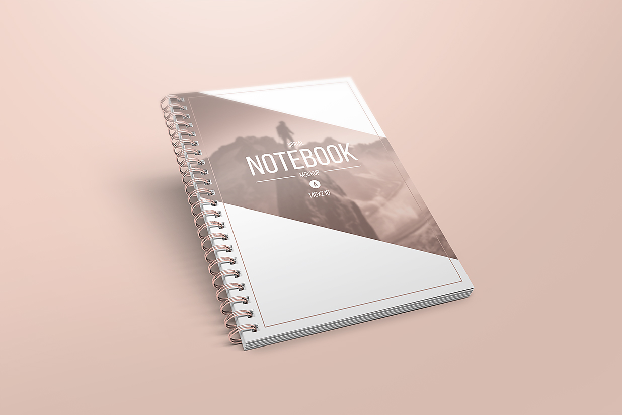 活页线圈笔记本记事本本子样机mockup7组插图3