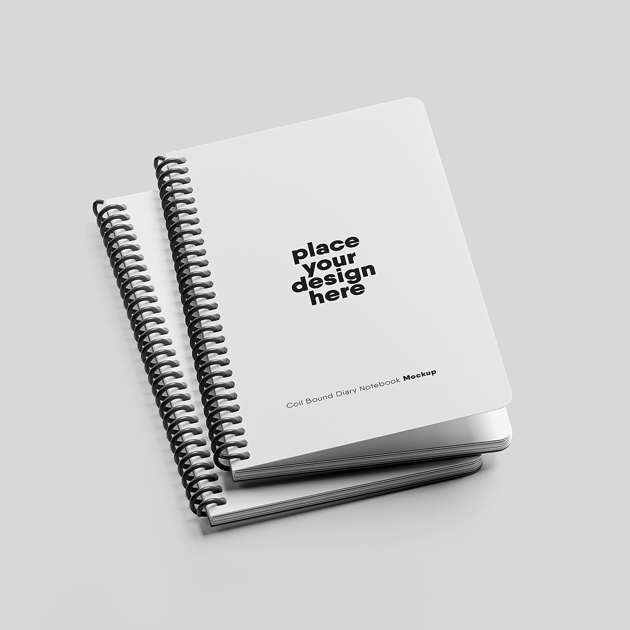 精致的线圈笔记本记事本本子样机mockup4组插图3