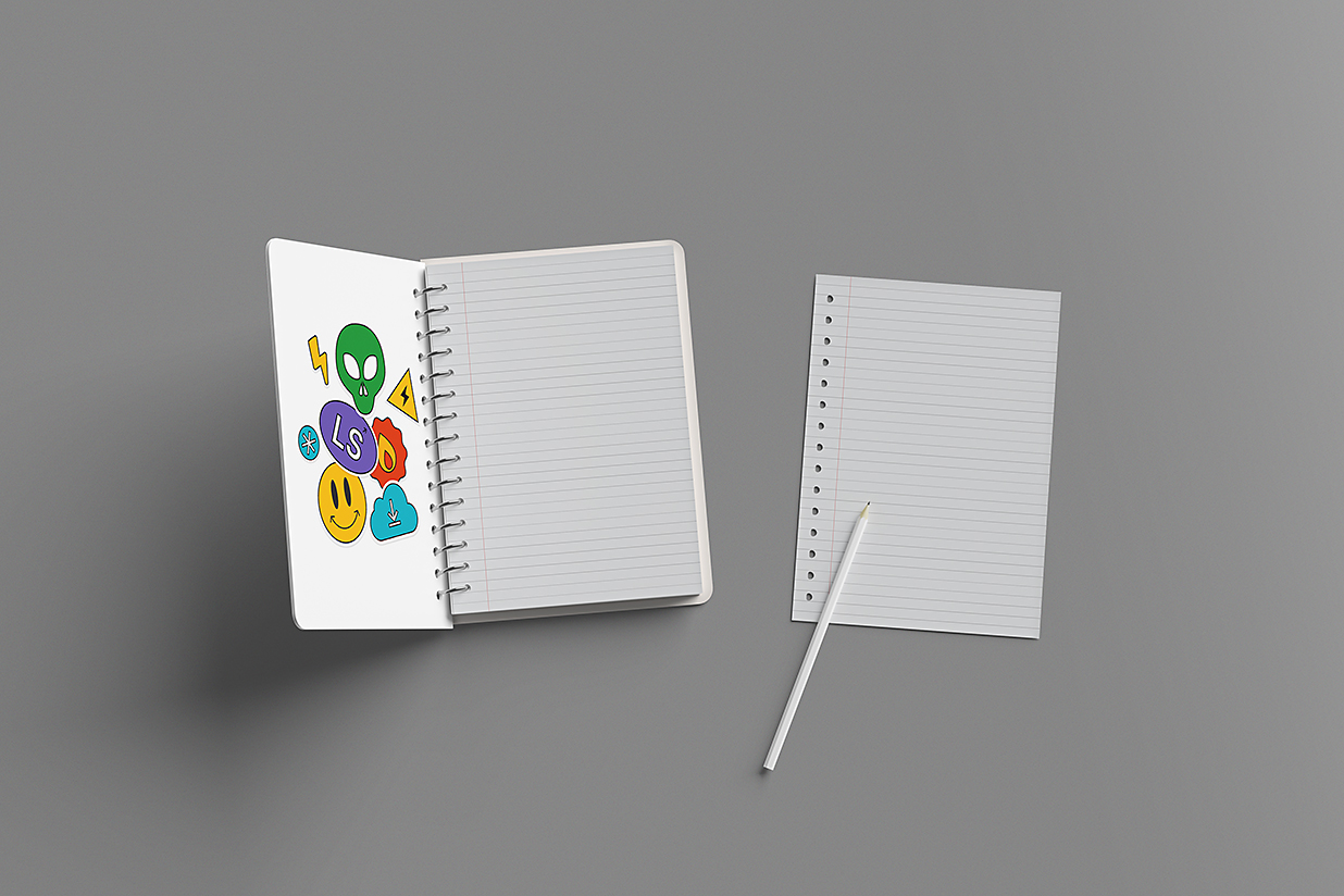 高质感螺旋笔记本记事本本子样机mockup4组插图3