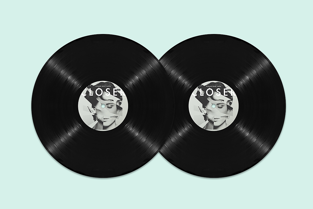 复古黑胶唱片套装样机mockup11组插图3