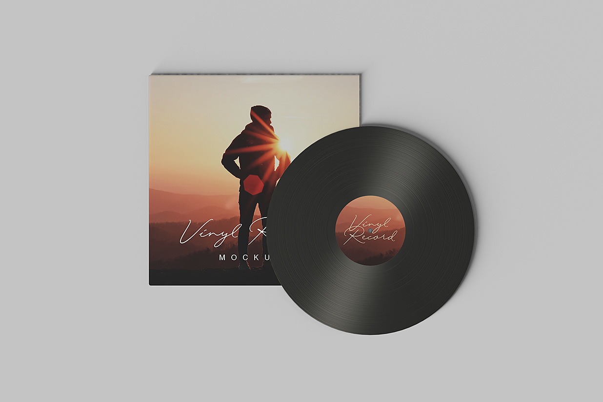 高质感黑胶唱片样机mockup6组插图3