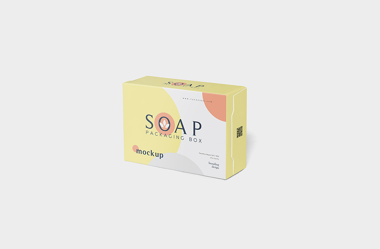肥皂和肥皂盒包装样机mockup5组插图4