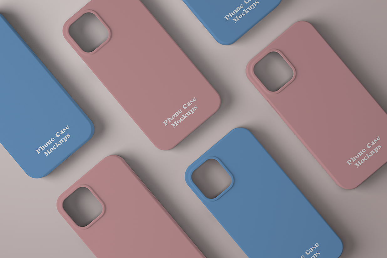 iPhone苹果手机壳设计样机mockup6组插图4