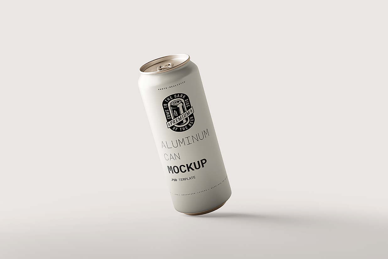 高质感易拉罐饮料罐啤酒罐苏打水罐包装样机mockup5组插图4