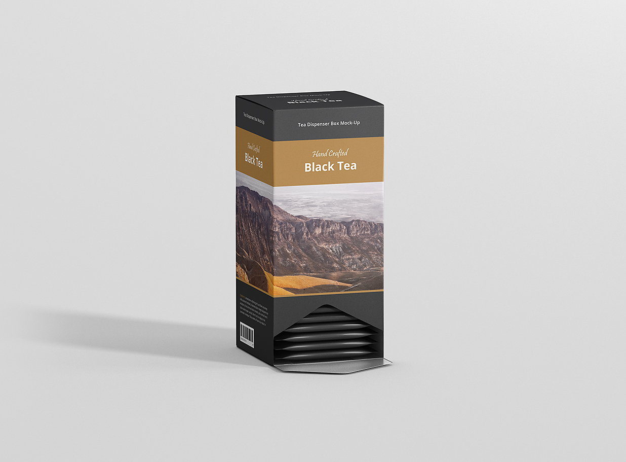 带包装盒的茶包样机mockup10组插图5