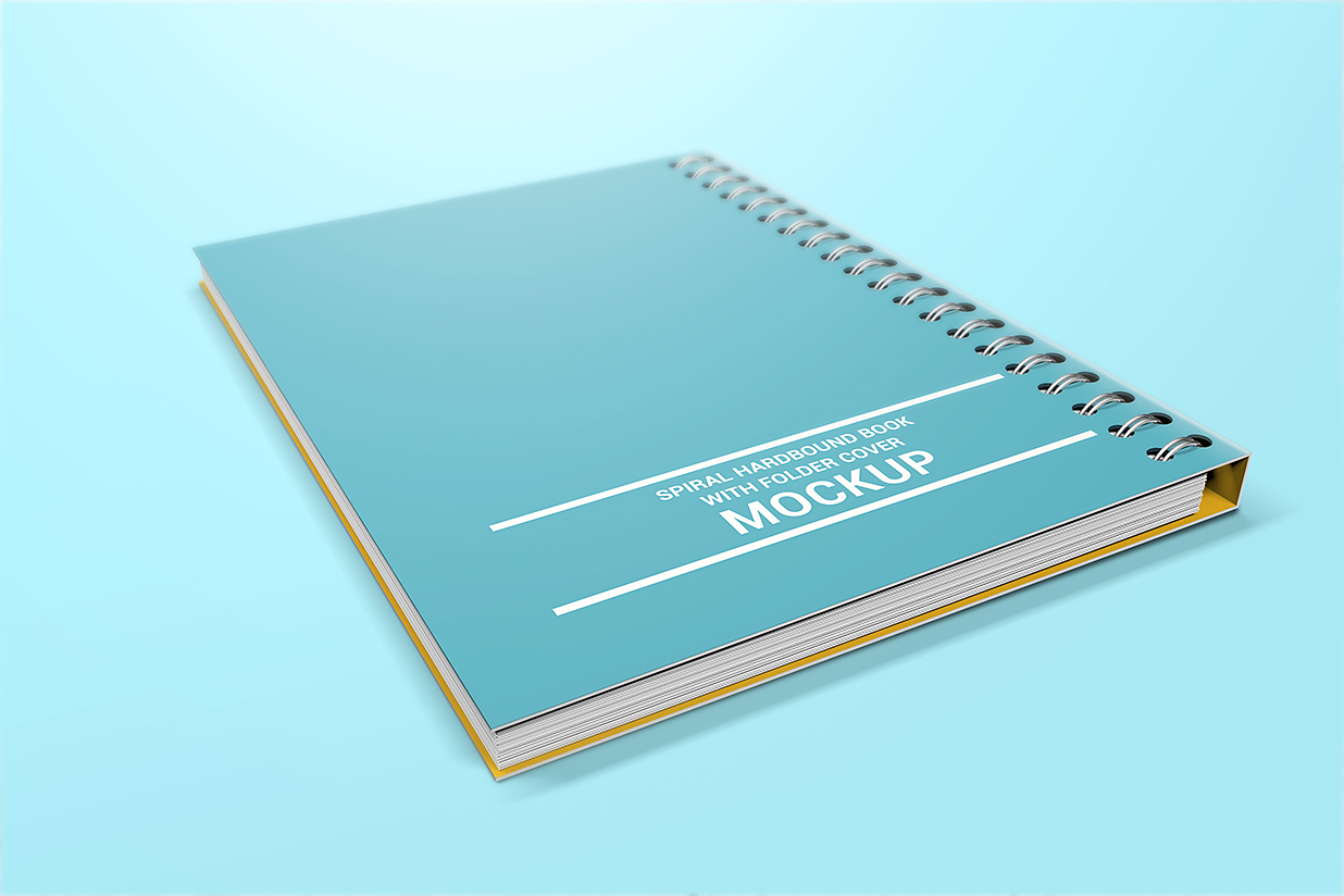 活页线圈精装笔记本记事本本子样机mockup7组插图5