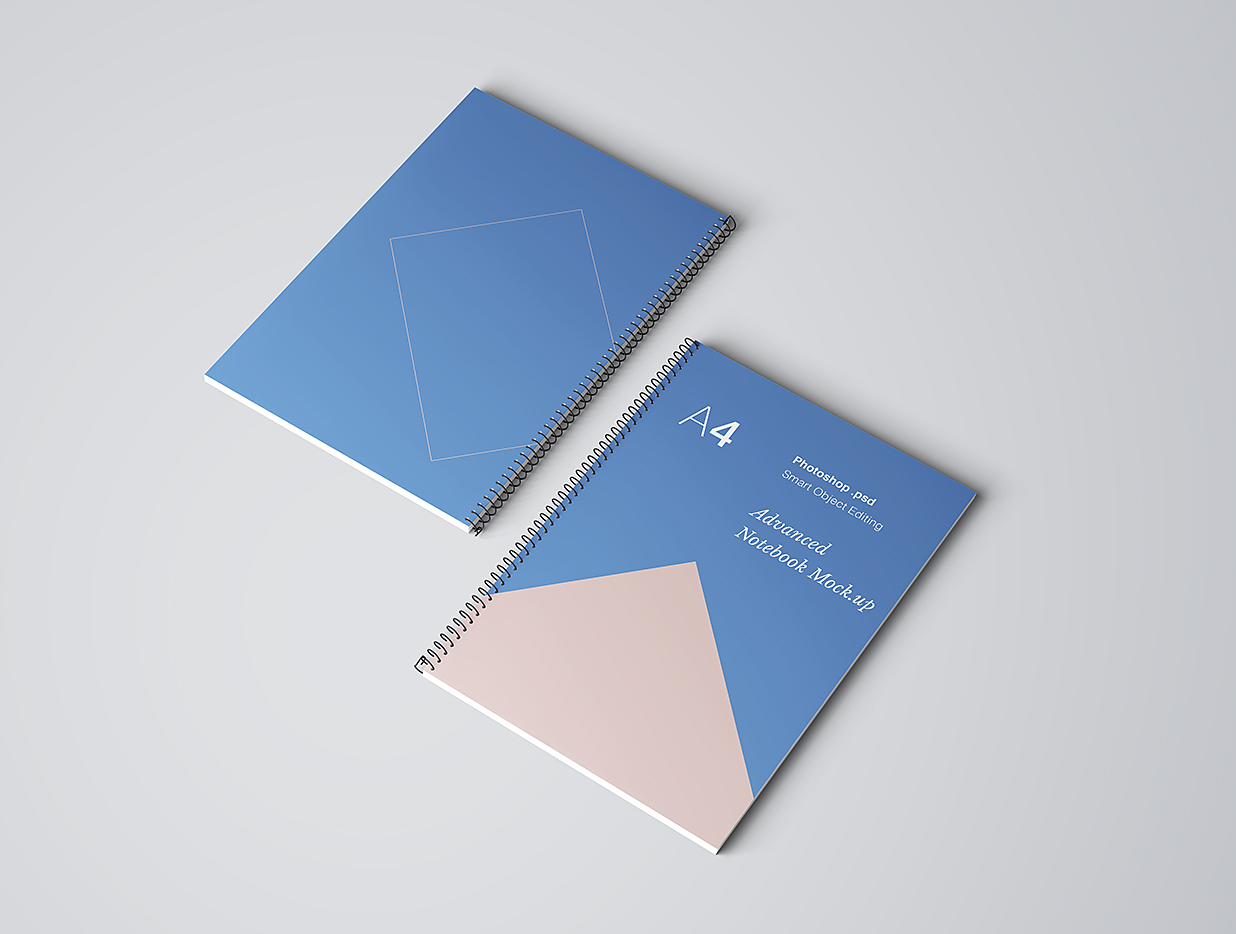 高质感活页线圈精装笔记本记事本本子样机mockup7组插图5