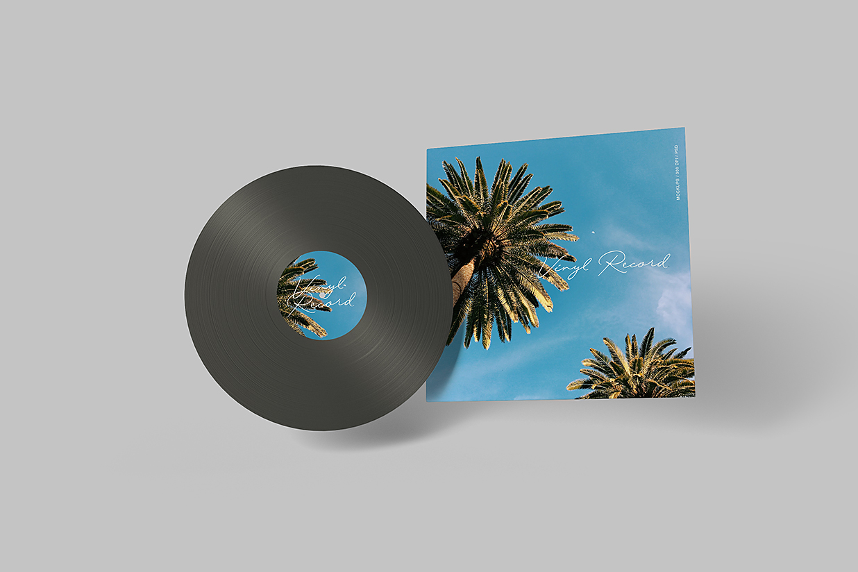 高质感黑胶唱片样机mockup6组插图5