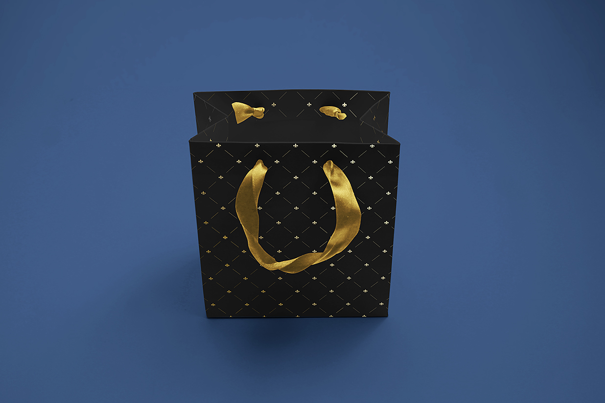 带礼品袋的奢华珠宝盒首饰盒包装盒样机mockup15组插图5