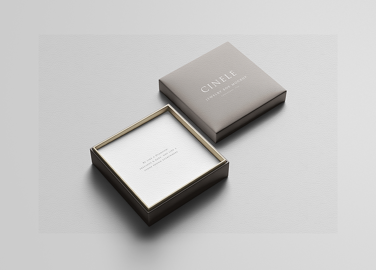 高质感珠宝盒首饰盒包装盒样机mockup7组插图5