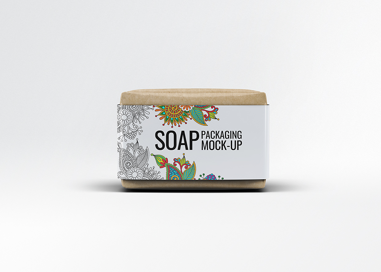 带包装纸的肥皂香皂包装样机mockup12组插图6