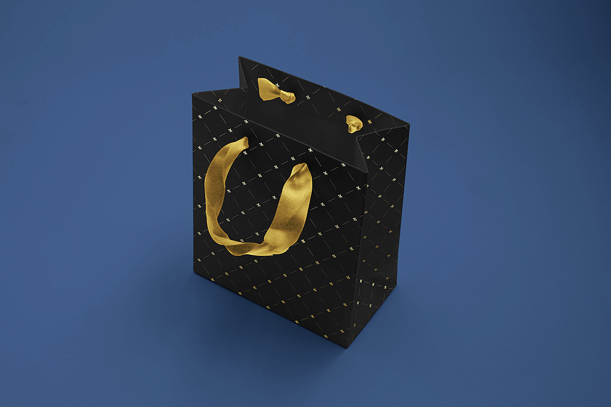 带礼品袋的奢华珠宝盒首饰盒包装盒样机mockup15组插图6