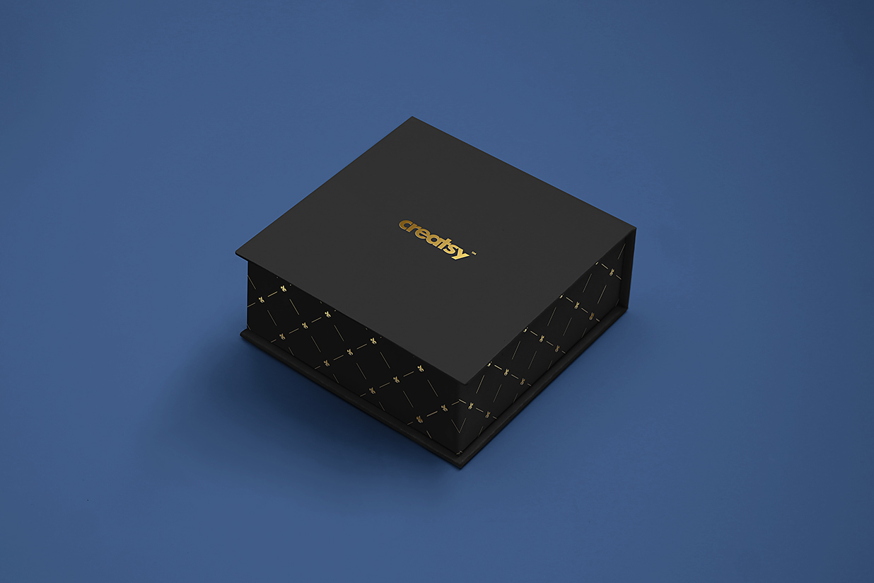 带礼品袋的奢华珠宝盒首饰盒包装盒样机mockup15组插图7