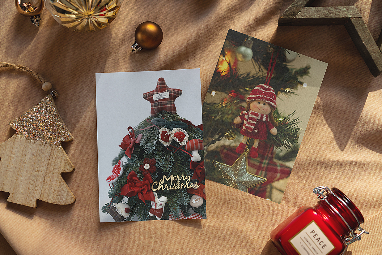 圣诞节明信片贺卡样机mockup13组插图7