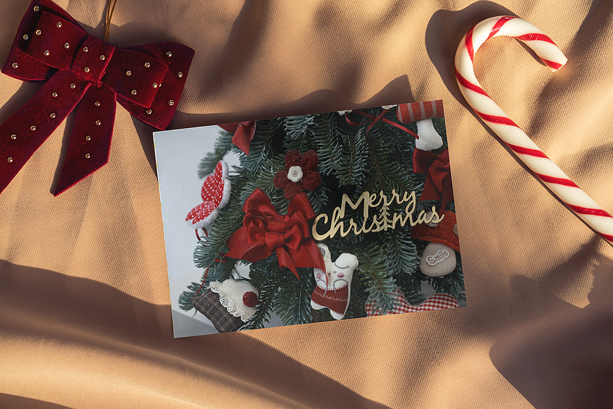 圣诞节明信片贺卡样机mockup13组插图8